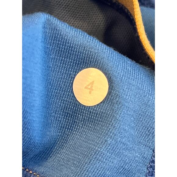 Lululemon Zippy Run Tank Top Porcelaine Blue Size 4 Zip Neckline Pockets - Picture 9 of 11